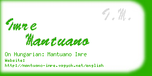 imre mantuano business card